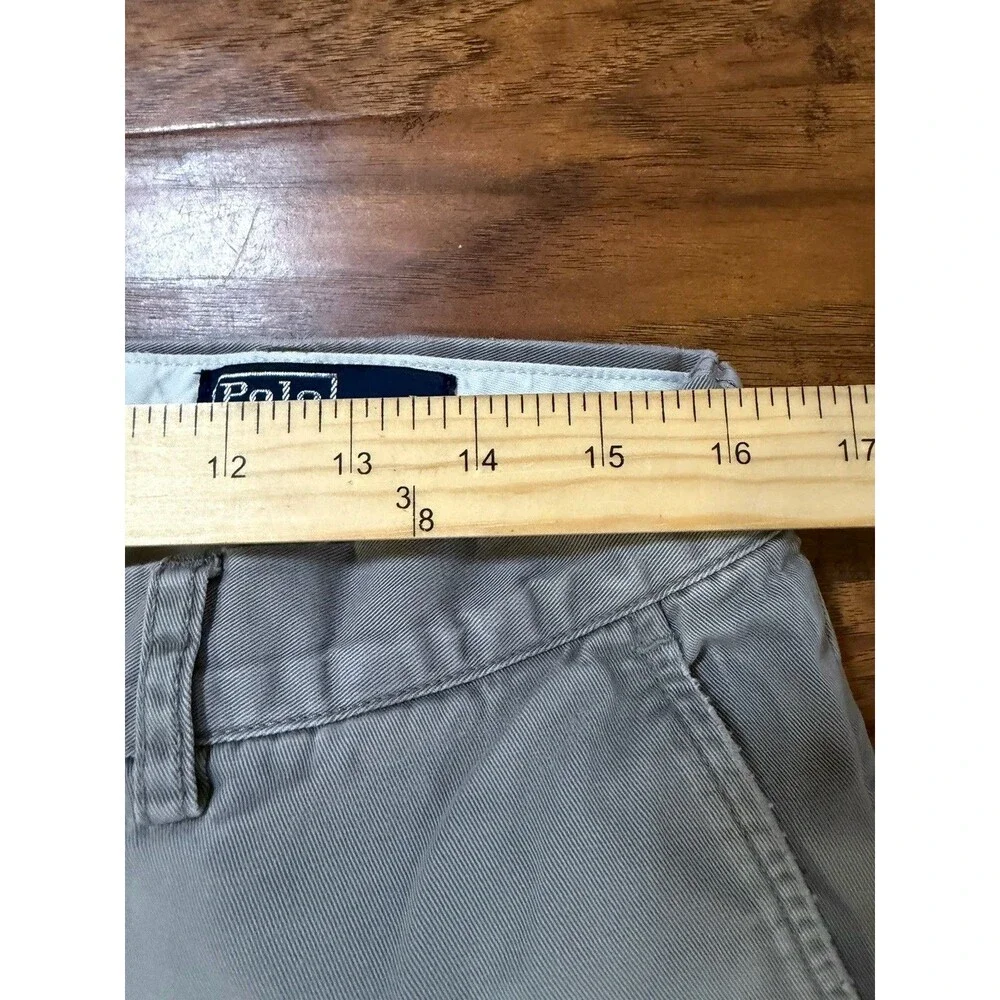 Polo Ralph Lauren Mens Classic Fit Grey Chino Pants 32x32 Actual FLAW